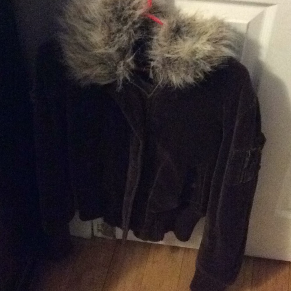 Fur suede jacket